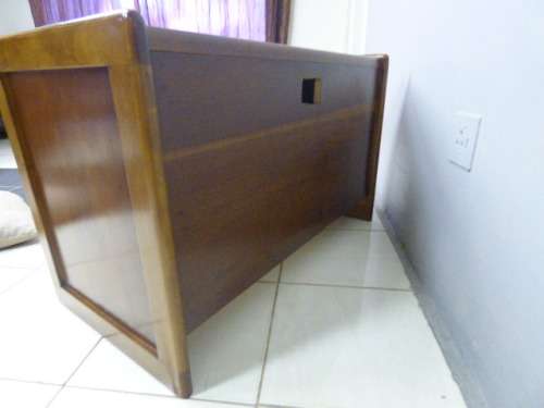 A stunning Teak cabinet with sliding doors and loads of space!! Lovely in a home or office!!!