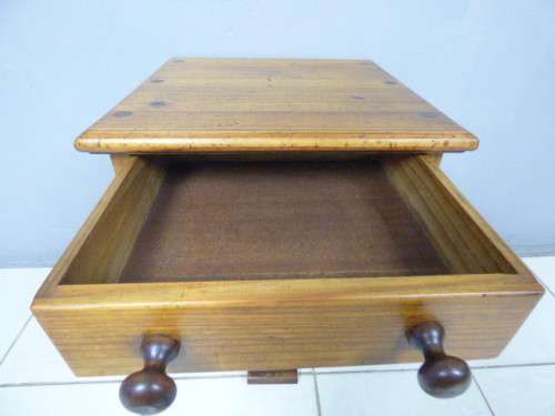 A beautiful, large stylish pine pedestal with a drawer. Chunky, solid furniture!! RS17Sale