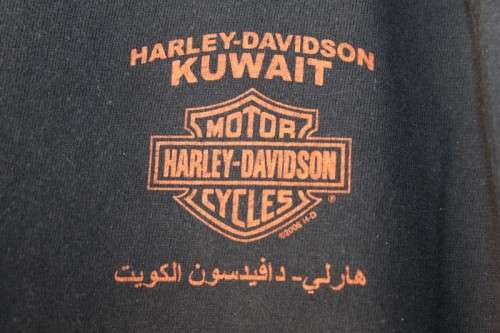 An uthentic Harley Davidson Kuwait branded printed t-shirt in excellent condition RS17