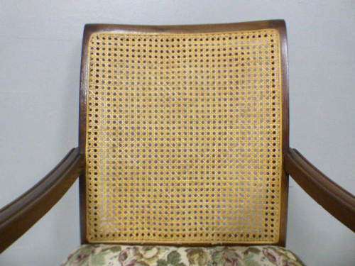 A gorgeous vintage light Imbuia rattan backed rocking chair, fantastic in a sun room, patio, porch!!
