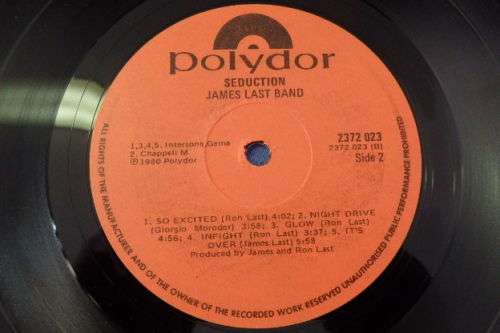An amazing The James Last Band "Seduction" (1980) vinyl LP in very good condition