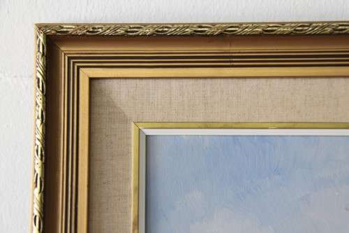 An incredible signed and framed oil painting of a farm scene in very good condition