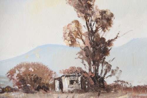 An incredible signed and framed oil painting of a farm scene in very good condition