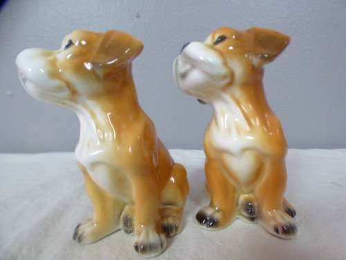 Two lovely bone china dogs for your collection of figurines. Very pretty on display - RS17Sale