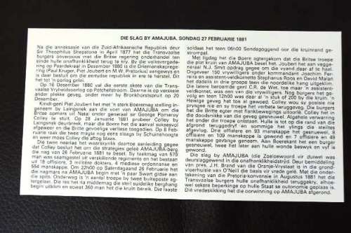 An RSA (1981) Battle of Amajuba FDC w/ stamps - signed by state president Marais Viljoen - RS17Sale