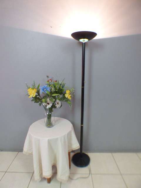 A stunning, modern 1.8m tall metallic floor lamp with a dimmer switch in great condition.