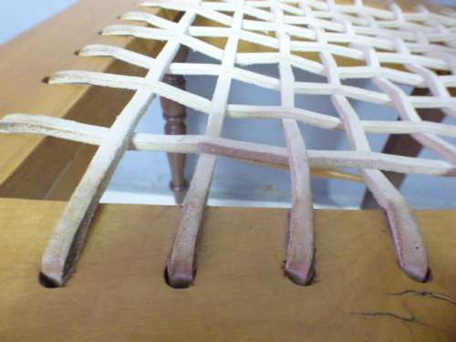 Four fabulous vintage solid yellow wood & imbuia riempie dining room chairs, beautiful!!! Bid/chair