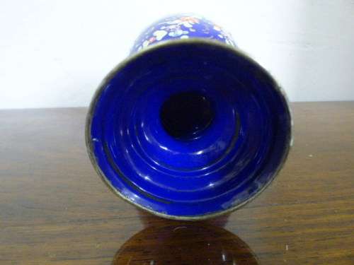 A lovely brightly coloured blue metal posy vase. Gorgeous on its own or with flower clippings | RS17