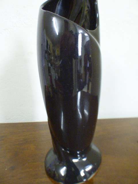 Beautiful & stylish black ceramic vase. Gorgeous on its own or with flower cuttings!    RS17