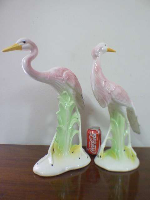 Two very pretty large figurines of birds, lovely to have on display around the home