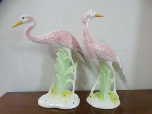 Two very pretty large figurines of birds, lovely to have on display around the home