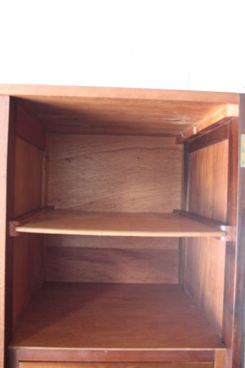 A stunning double-door solid Imbuia ball & claw wardrobe w/ solid brass embellishments & ample space