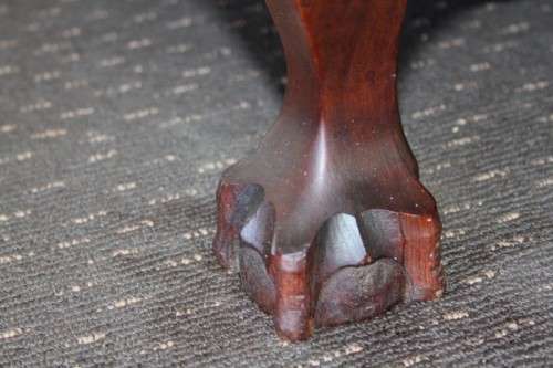 A stunning double-door solid Imbuia ball & claw wardrobe w/ solid brass embellishments & ample space