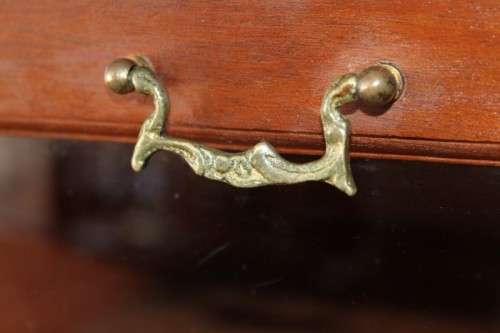 An incredible three-door solid Imbuia ball & claw wardrobe w/ solid brass embellishments