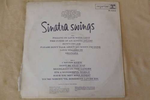 A magnificent Frank Sinatra "Sinatra Swings" (1961) vinyl LP in very good condition