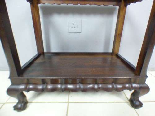Magnificent vintage ball & claw glass top butlers tray/display table in amazing condition!!!