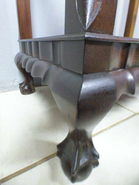 Magnificent vintage ball & claw glass top butlers tray/display table in amazing condition!!!