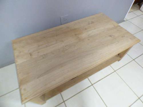 A superb (larger) light wood coffee table with four drawers - stunning!! - ideal for shabby chic too