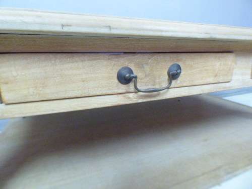 A superb (larger) light wood coffee table with four drawers - stunning!! - ideal for shabby chic too