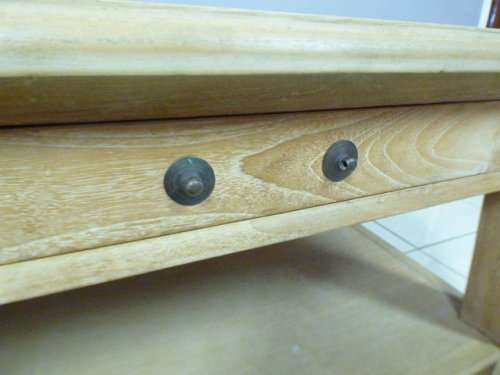 A superb (larger) light wood coffee table with four drawers - stunning!! - ideal for shabby chic too