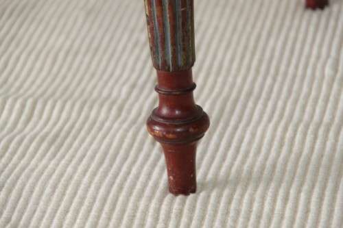 A fabulous Louis XVI revival chair w/ upholstered seat and incredible fluted carved legs