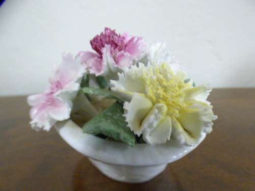 A lovely small Crown Staffordshire ornamental "July" flower arrangement. gorgeous on display.