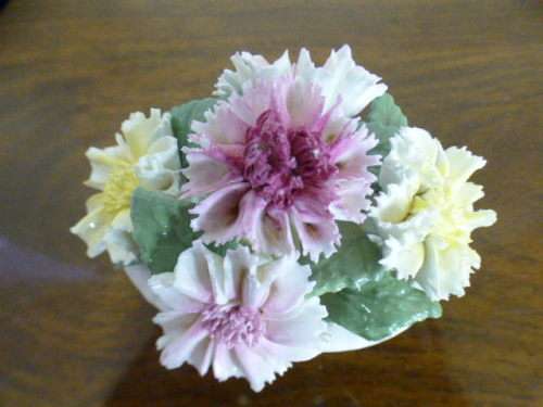 A lovely small Crown Staffordshire ornamental "July" flower arrangement. gorgeous on display.