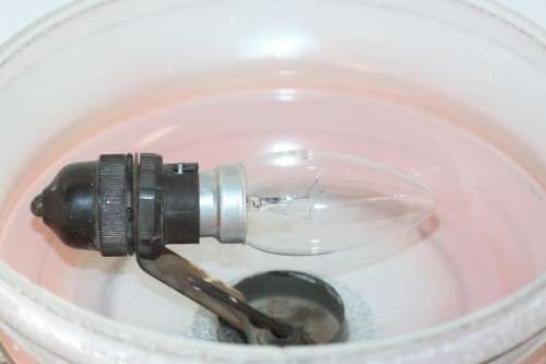 An exquisite Art Deco chrome plated ceiling lamp with stunning pink glass shades in great condition