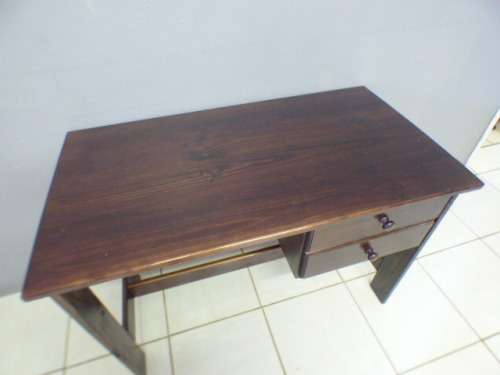 A lovely wooden writing/work desk with two spacious drawers in good condition. Perfect to paint.