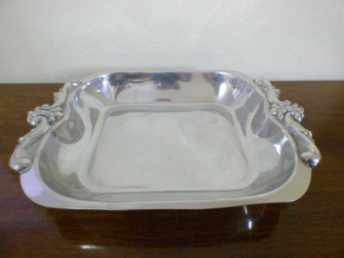 A stunning handmade in Mexico pewter serving dish. Beautiful detail and craftsmanship!!