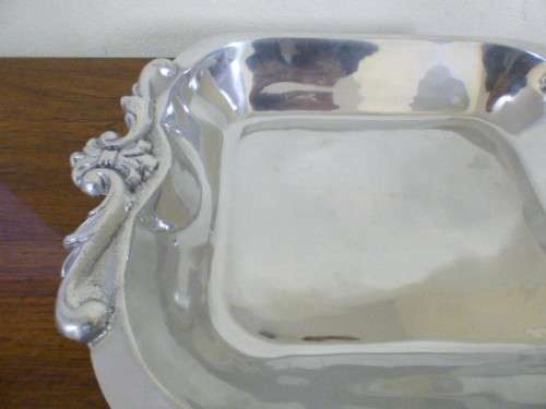 A stunning handmade in Mexico pewter serving dish. Beautiful detail and craftsmanship!!