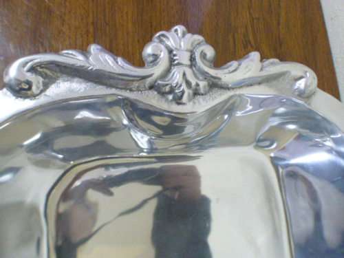 A stunning handmade in Mexico pewter serving dish. Beautiful detail and craftsmanship!!