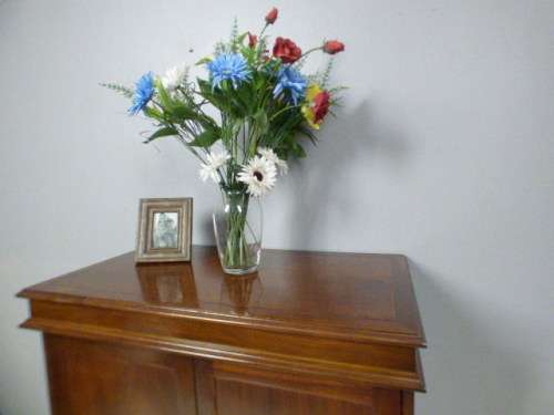 A wonderful two-door TV entertainment unit with ample space for components.