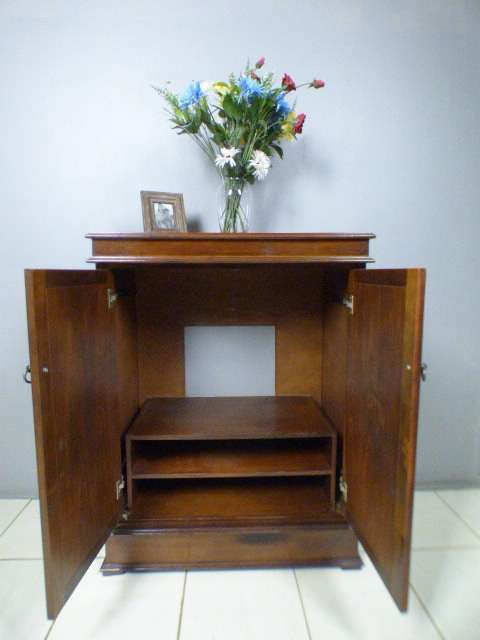 A wonderful two-door TV entertainment unit with ample space for components.