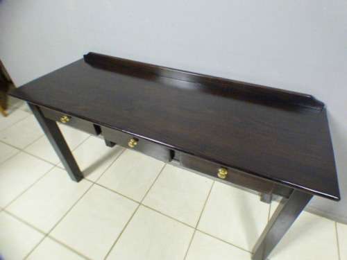 Spectacular wood buffet console/hall table with three spacious drawers in remarkable condition