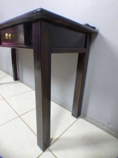 Spectacular wood buffet console/hall table with three spacious drawers in remarkable condition