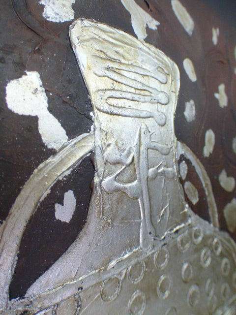 A fabulous x-large abstract oil painting on canvas of a vase - beautiful on a large wall!!!