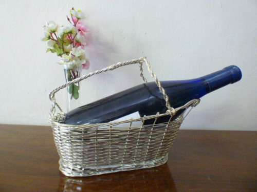 A fabulous silver plated (woven) wine basket Queen Victoria Regency Collection - Beautiful! RS17Sale