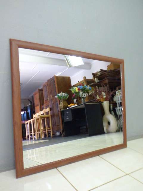 Lovely large framed wall mirror. Perfect in informal living areas, pub, lapa, patio. - RS17Sale