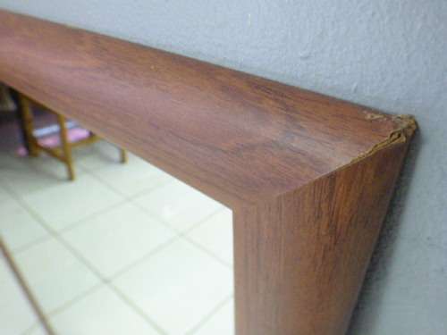 Lovely large framed wall mirror. Perfect in informal living areas, pub, lapa, patio. - RS17Sale