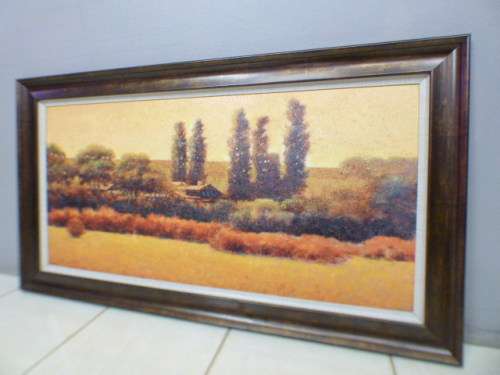 A fabulous large framed autumn themed painting on board- beautiful on a large wall!!!
