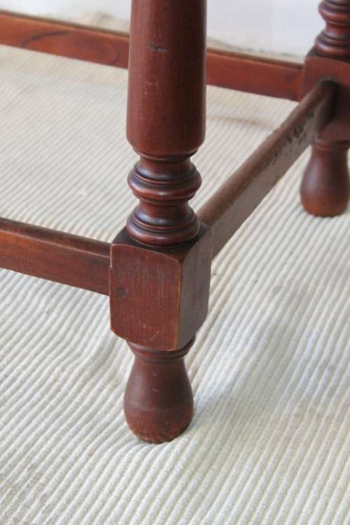 A wonderful solid teak "drop-leaf" table w/ side panels, very compact and perfect for limited space