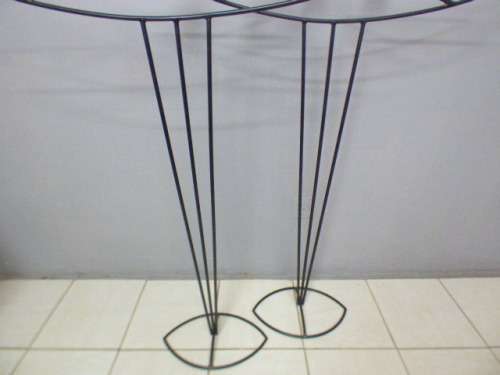**RS17** A stunning pair of tall wrought iron 2-candle candle stands in awesome condition