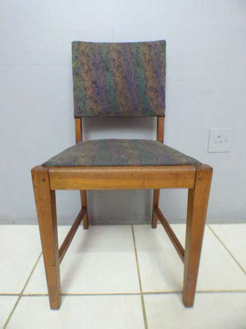 A lovely vintage upholstered Oak occasional chair, perfect in informal areas.