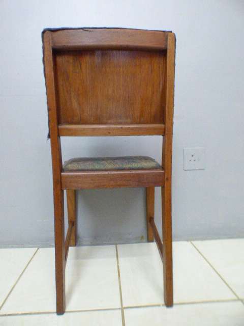 A lovely vintage upholstered Oak occasional chair, perfect in informal areas.