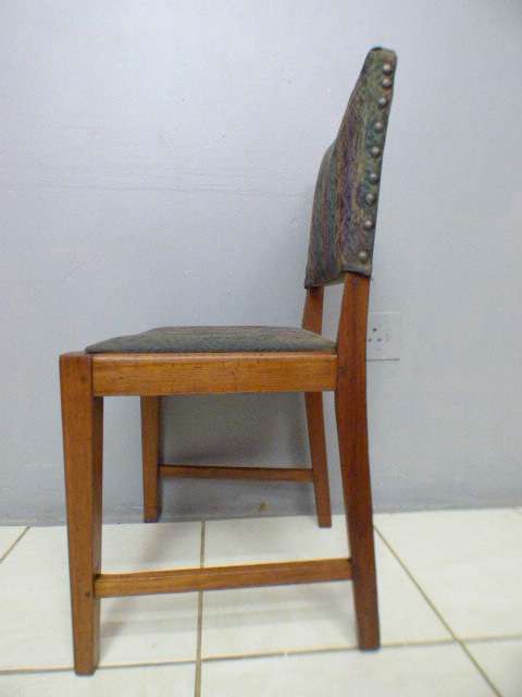 A lovely vintage upholstered Oak occasional chair, perfect in informal areas.