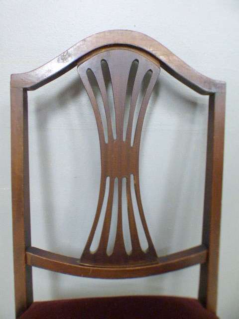 A wonderful vintage Hepplewhite revival occasional chair with an upholstered seat - RS17Sale