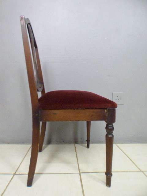 A wonderful vintage Hepplewhite revival occasional chair with an upholstered seat - RS17Sale