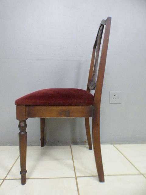 A wonderful vintage Hepplewhite revival occasional chair with an upholstered seat - RS17Sale