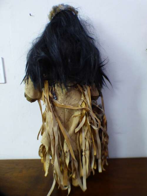 Gorgeous American Indian porcelain doll, fabulous in a girls room or add to a collection - AAA